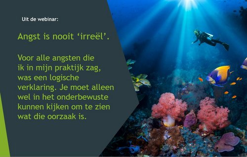 Uit de webinar: de tekst: Irreële angst bestaat niet