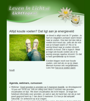 een foto van een Inspiratiemail met teksten en foto's