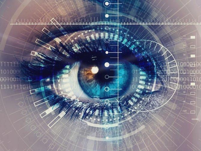 Een groot oog leert aura's zien