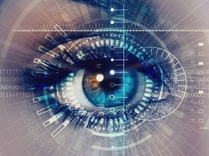 Een groot oog leert aura's zien