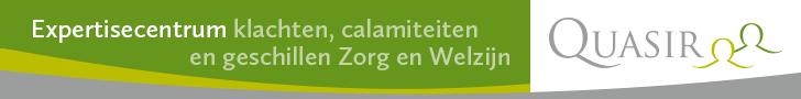 Je ziet Het logo van Quasir: groene balkk met het woord Quasir